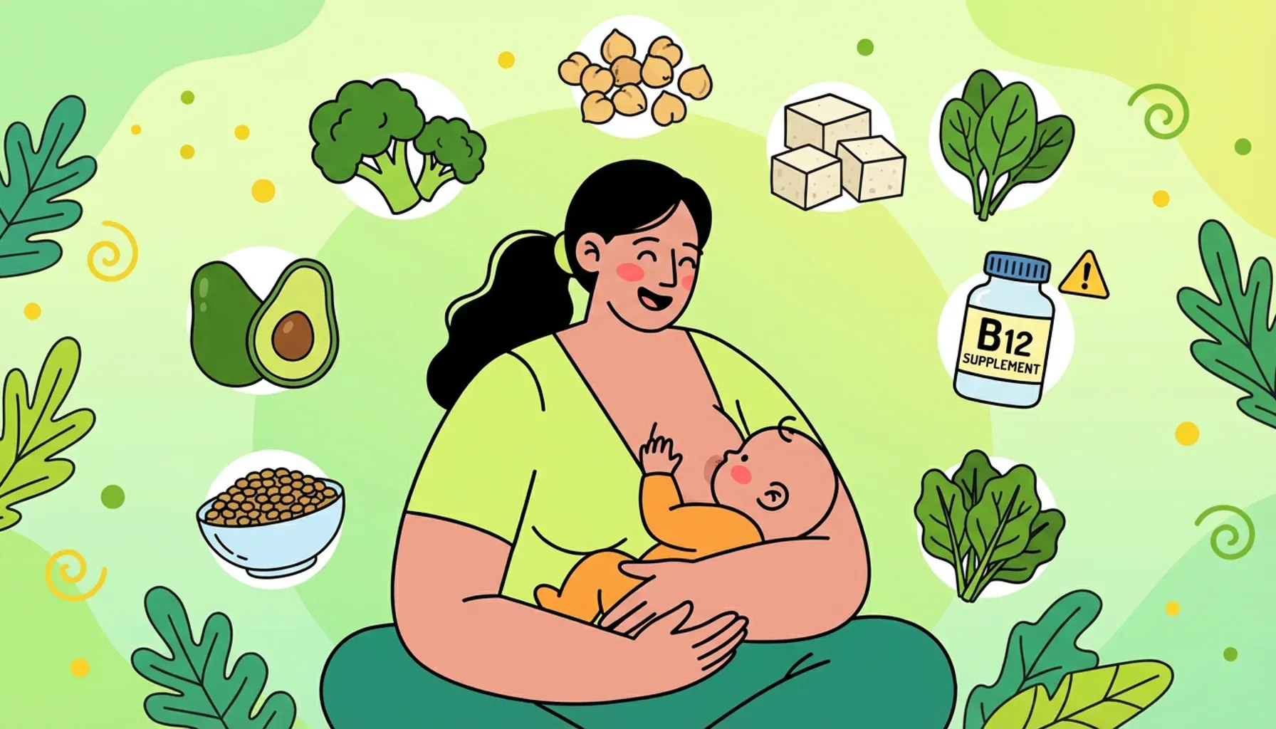 Cómo el vegetarianismo afecta la lactancia materna