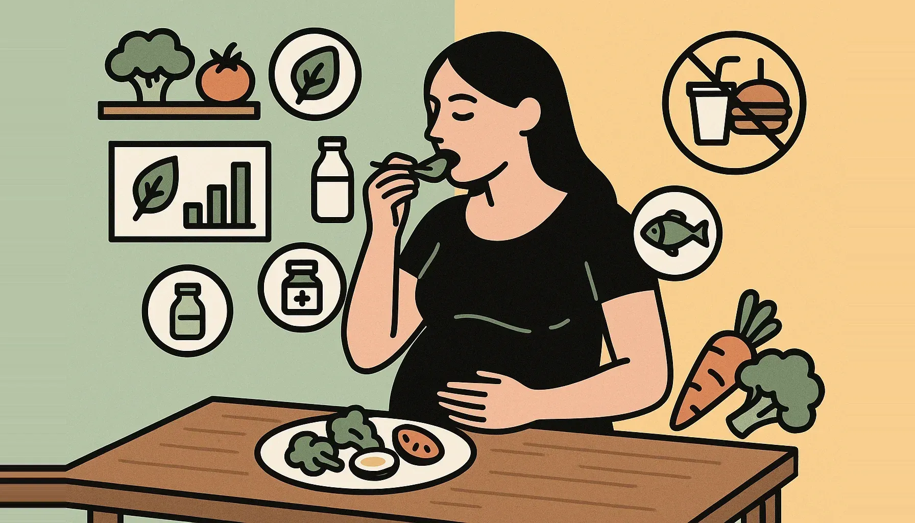 ¿Las mujeres embarazadas necesitan comer por dos?