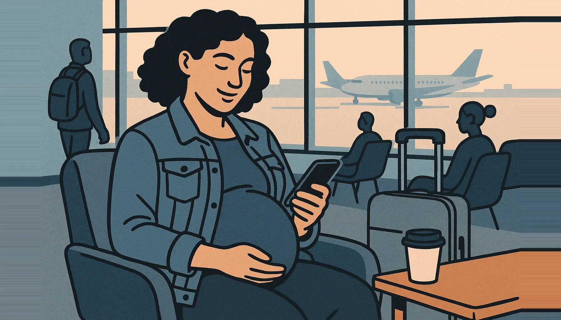 ¿Es seguro que las mujeres embarazadas viajen en avión?