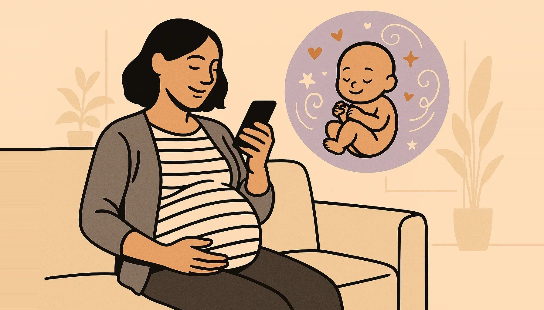 Las facciones del bebé son más distinguibles