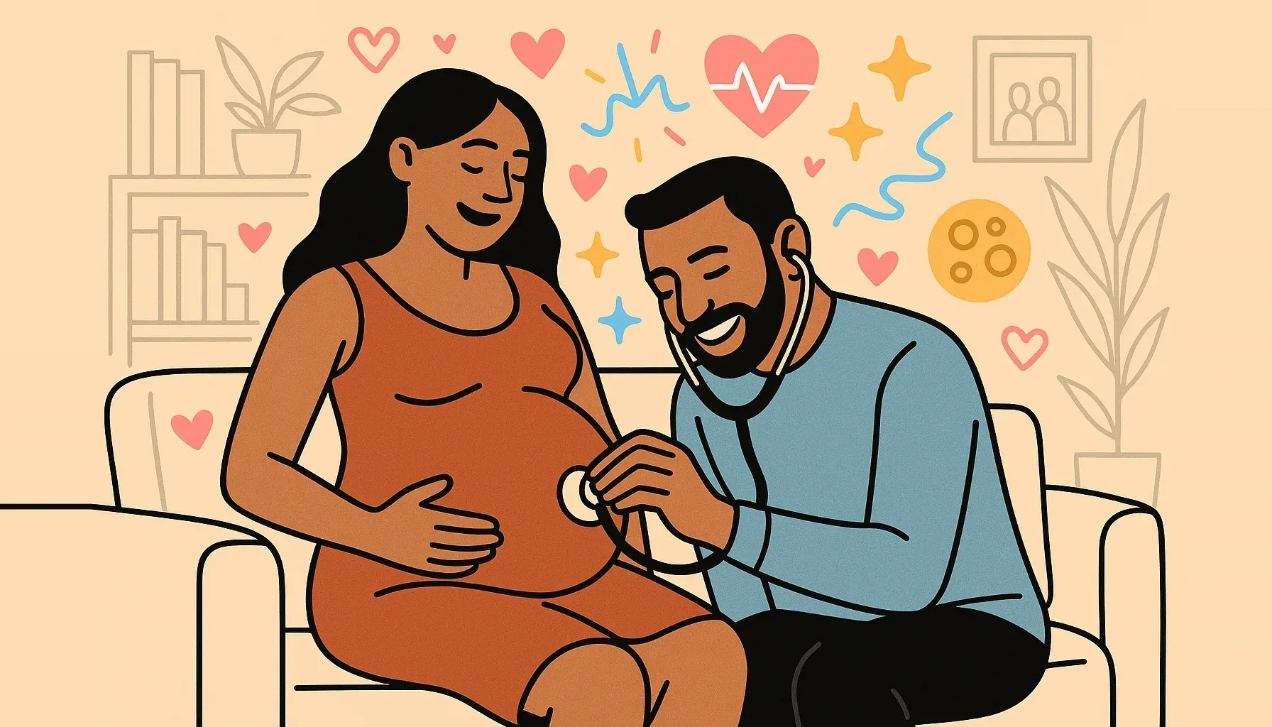 Puedes escuchar los latidos del corazón del bebé tú mismo