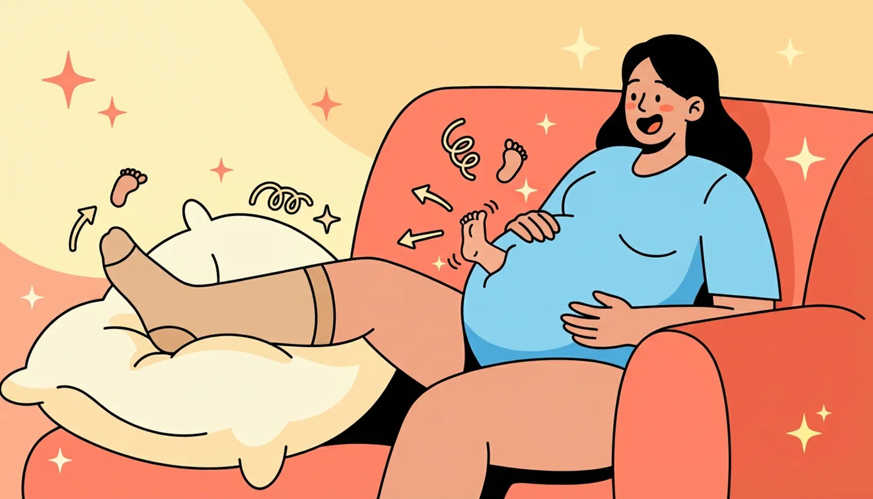 Puedes sentir cada vez más los movimientos de tu bebé